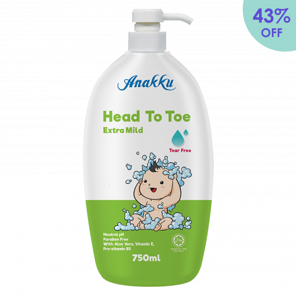 Anakku Extra Mild Head To Toe Baby Bath 750ml