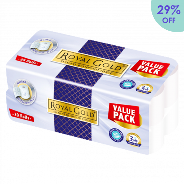 Royal Gold Elegant Toilet Roll 20R x 220's - <br>3 Ply