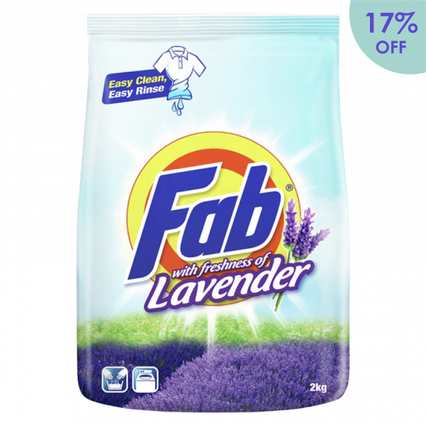 Fab Lavender Laundry Detergent <br>Powder 2.1kg