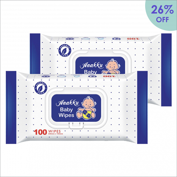 Anakku Baby Wipes Wet Tissue <br>(100's X 2 packs)