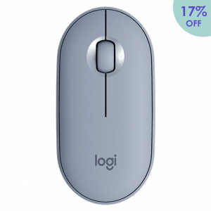 Logitech M350 Pebble Wireless Mouse - Blue Grey