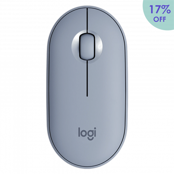 Logitech M350 Pebble Wireless Mouse - Blue Grey