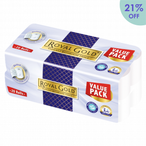 Royal Gold Elegant Toilet Roll <br>20R x 220's - 3 Ply