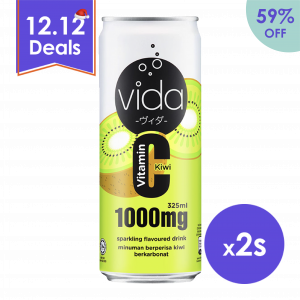 Vida 1000mg Vitamin C <br>Kiwi Sparkling Drink 325ml