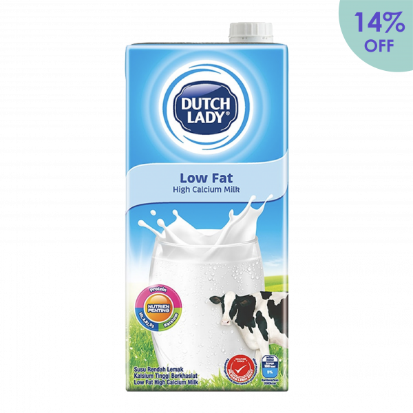 Dutch Lady Low Fat <br>High Calcium Milk 1L