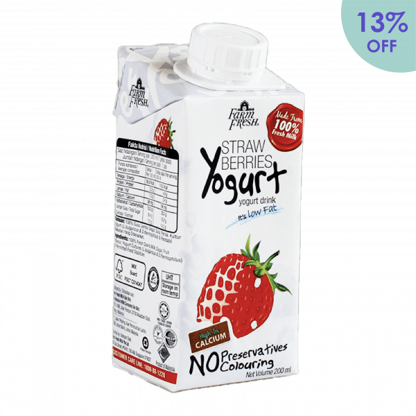 Farm Fresh UHT Yogurt Drink 200ml <br>- Strawberries