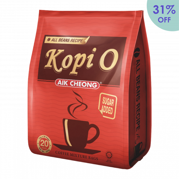 Aik Cheong Kopi-O Coffee Mixture Bags 300g (20's x 15g) - Sugar Added