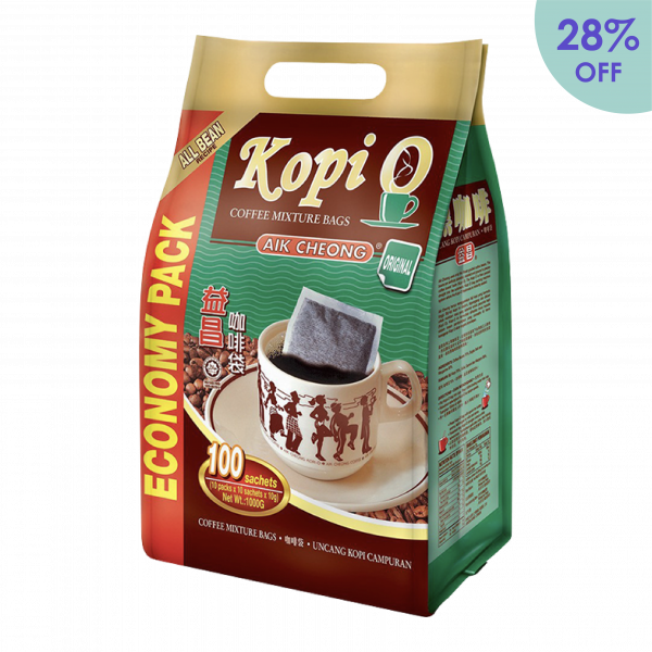 Aik Cheong Kopi-O Coffee Mixture Bags (Economy Pack - 100's x 10g) - Original