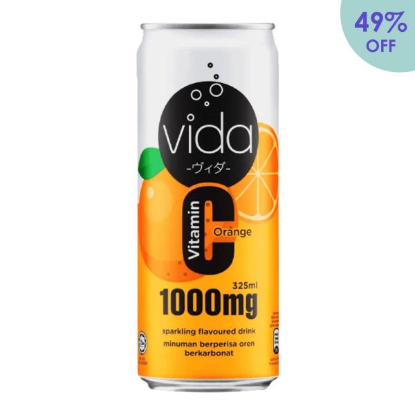 Vida 1000mg Vitamin C <br>Sparkling Drink - Orange